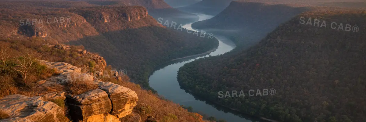 The Nallamala hills and Krishna river gorge in Andhra Pradesh