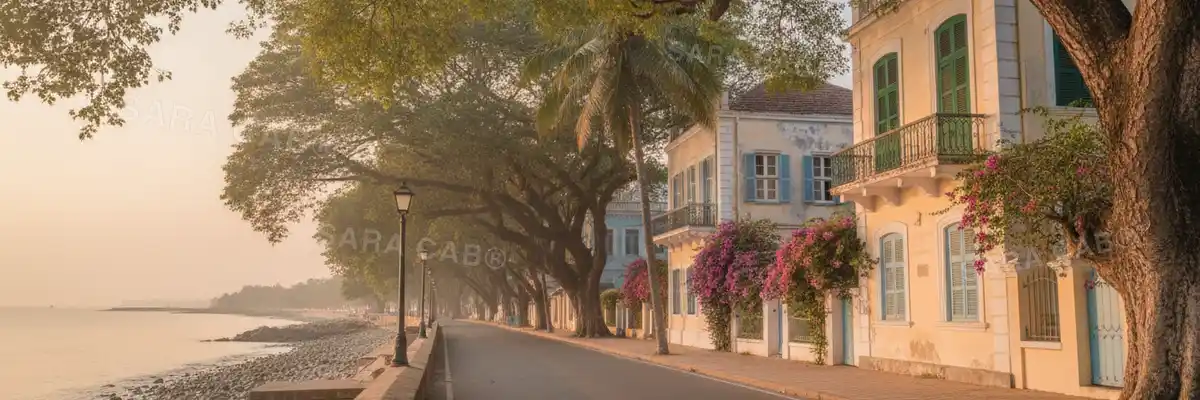 The French Quarter seafront promenade at Pondicherry