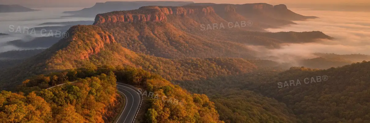 The forested Seshachalam hills of Tirumala at sunrise